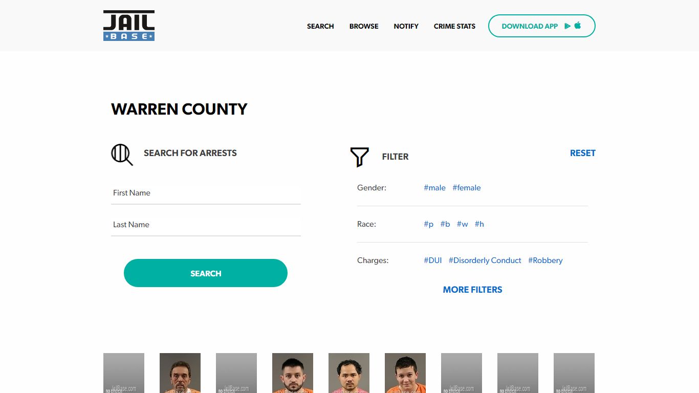 Warren County Jail Inmate Search and Mugshots | JailBase