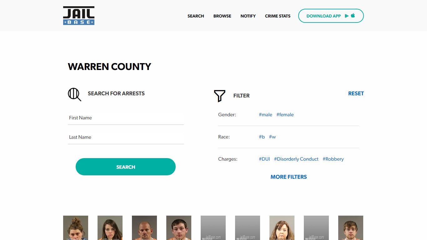 Warren County Jail Inmate Search and Mugshots | JailBase